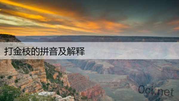 打金枝的拼音及解释