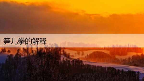 笋儿拳的解释