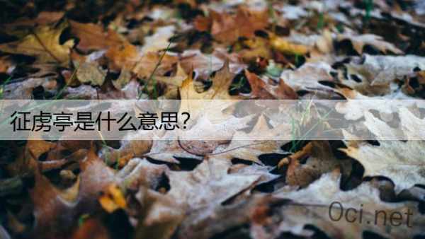 征虏亭是什么意思？