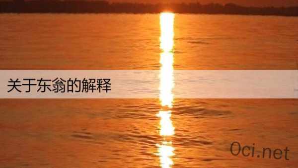 关于东翁的解释