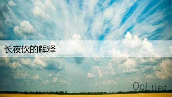 长夜饮的解释