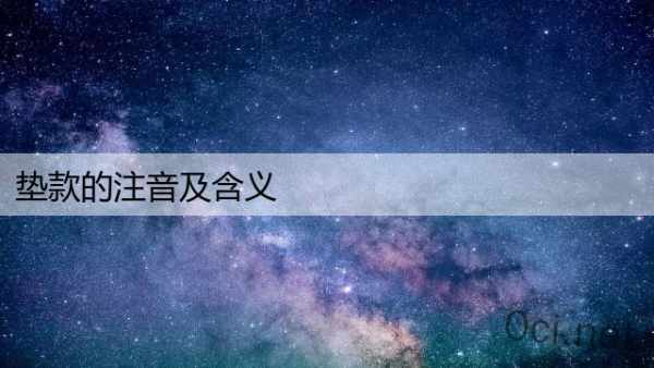 垫款的注音及含义
