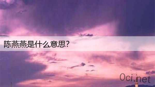 陈燕燕是什么意思？