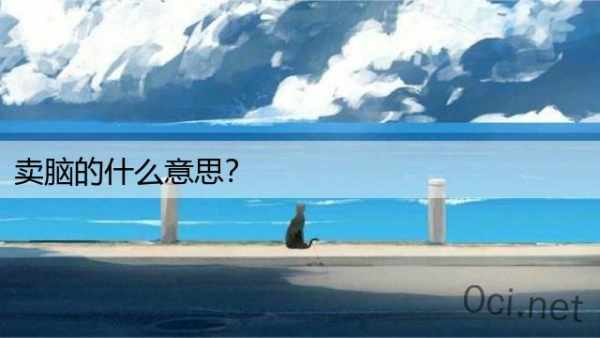 卖脑的什么意思？