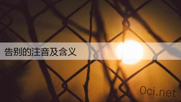 告别的注音及含义