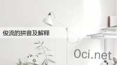 俊流的拼音及解释