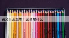 省文什么意思？读音是什么