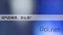 阔气的意思，怎么读？