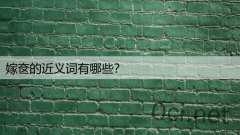 嫁奁的近义词有哪些？