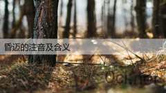 昏迈的注音及含义