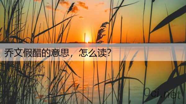 乔文假醋的意思，怎么读？
