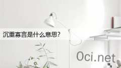 沉重寡言是什么意思？
