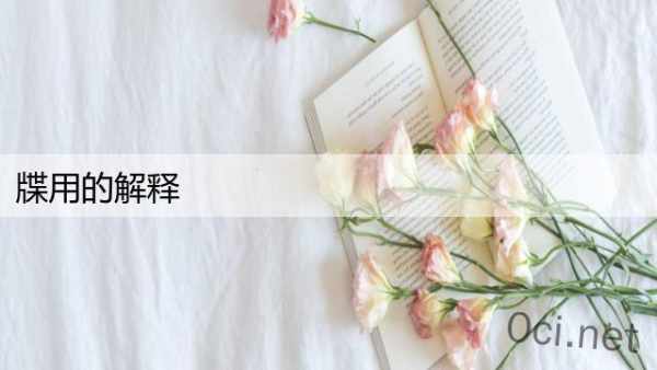 牒用的解释