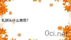 轧姘头什么意思？