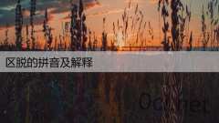 区脱的拼音及解释