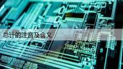 总计的注音及含义