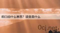 前臼齿什么意思?读音是什么