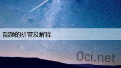 韶颜的拼音及解释