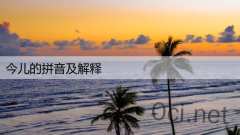 今儿的拼音及解释