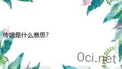 传馆是什么意思?