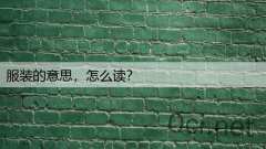 服装的意思,怎么读?