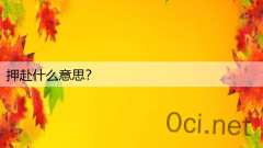 押赴什么意思?
