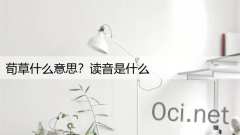 荀草什么意思?读音是什么