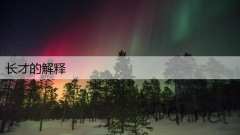 长才的解释