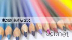 主观的注音及含义