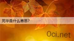 芫华是什么意思?