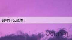 另样什么意思?