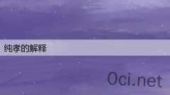 纯孝的解释