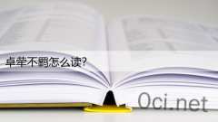 卓荦不羁怎么读?