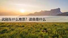 武刚车什么意思?读音是什么