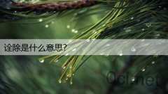 诠除是什么意思?