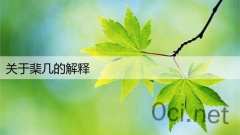关于棐几的解释