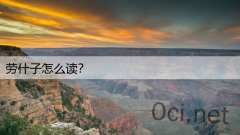 劳什子怎么读?