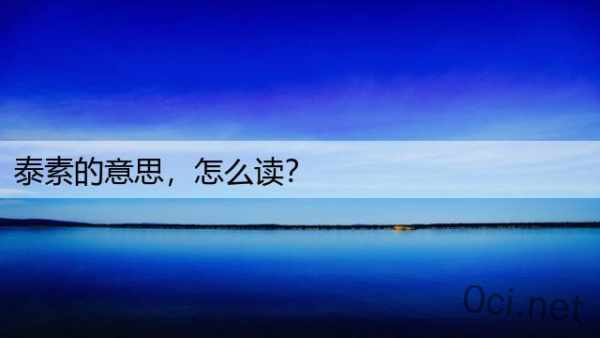 泰素的意思，怎么读？