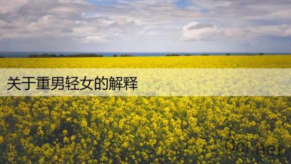 关于重男轻女的解释