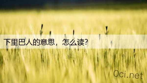 下里巴人的意思，怎么读？