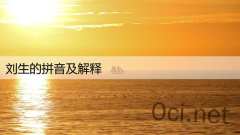 刘生的拼音及解释