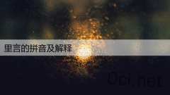 里言的拼音及解释