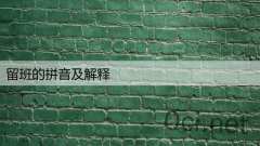留班的拼音及解释