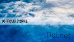 关于仇尼的解释