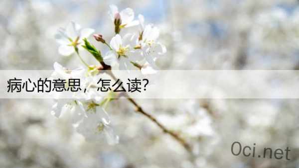 病心的意思，怎么读？