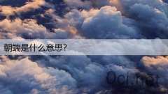朝端是什么意思？