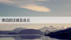 肃迈的注音及含义