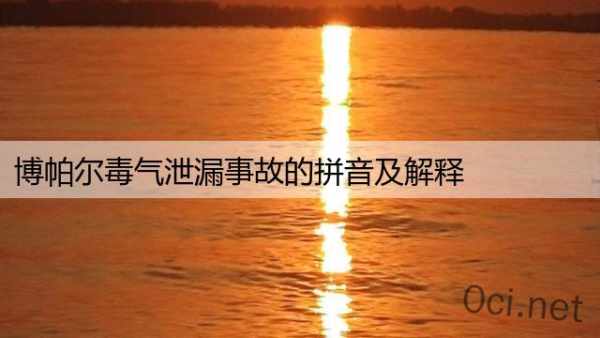 博帕尔毒气泄漏事故的拼音及解释