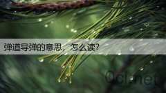 弹道导弹的意思，怎么读？