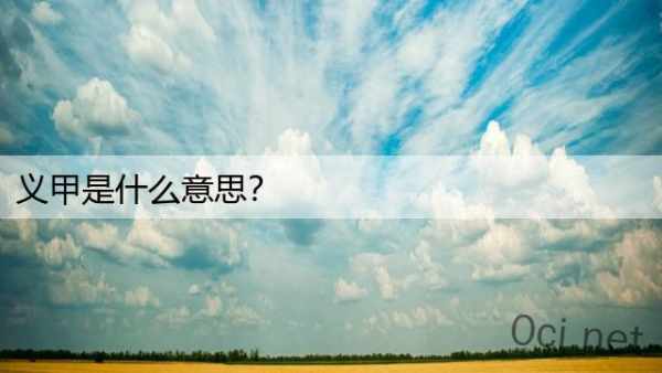 义甲是什么意思？